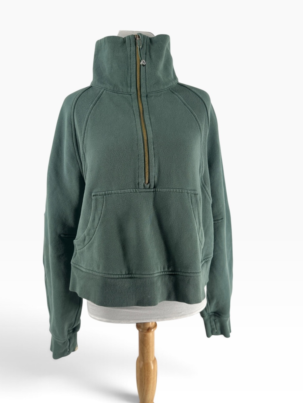Lululemon Scuba Oversized Funnel Neck Half Zip
Medium Forest gold details sz m/l
